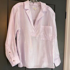 Anthropologie Lavender Shimmer Blouse